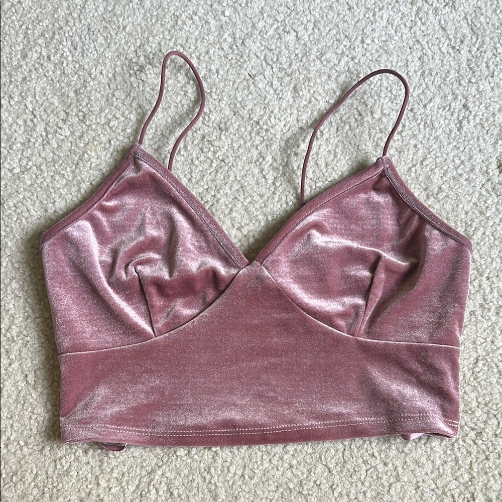 Dusty Rose Velvet Top